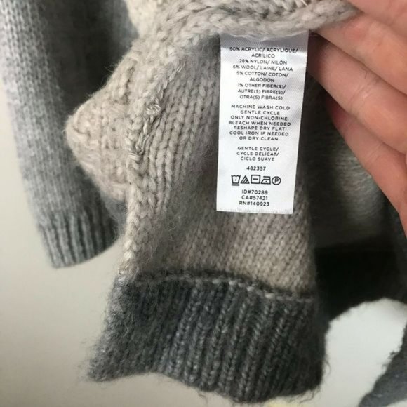 EUC LOFT Patchwork Dolman Sleeve Oversized Sweater - Picture 8 of 10